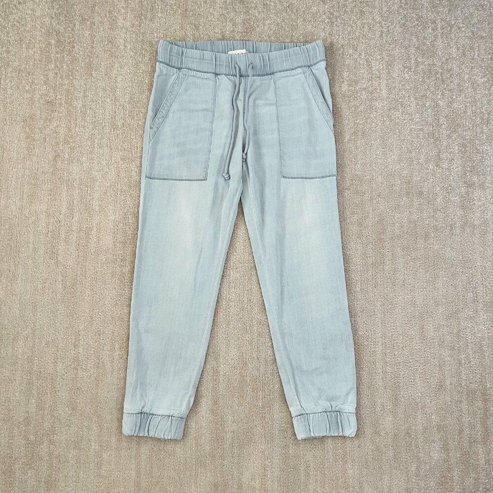 Anthropologie Cloth & Stone Tencel Pull On Blue Joggers Pants M